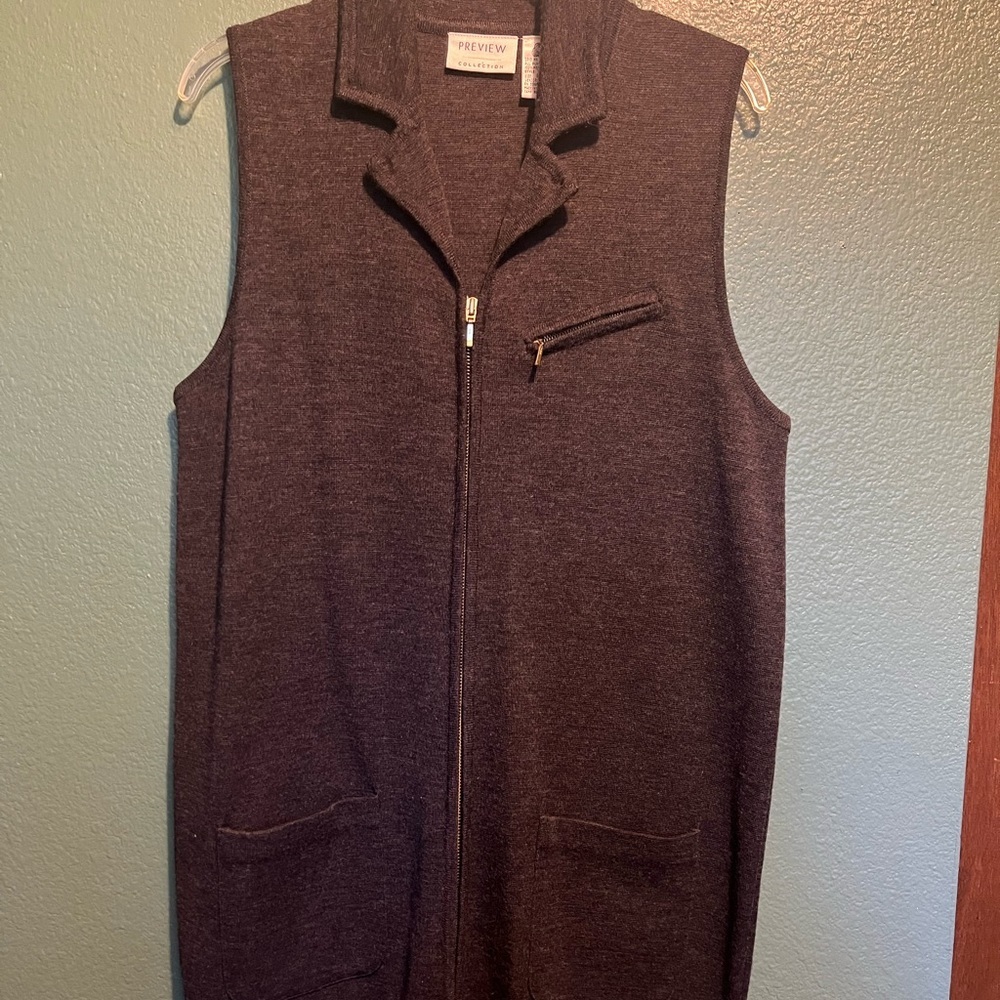 Preview Collection Women Open Front ZIP Sleeveless Dress